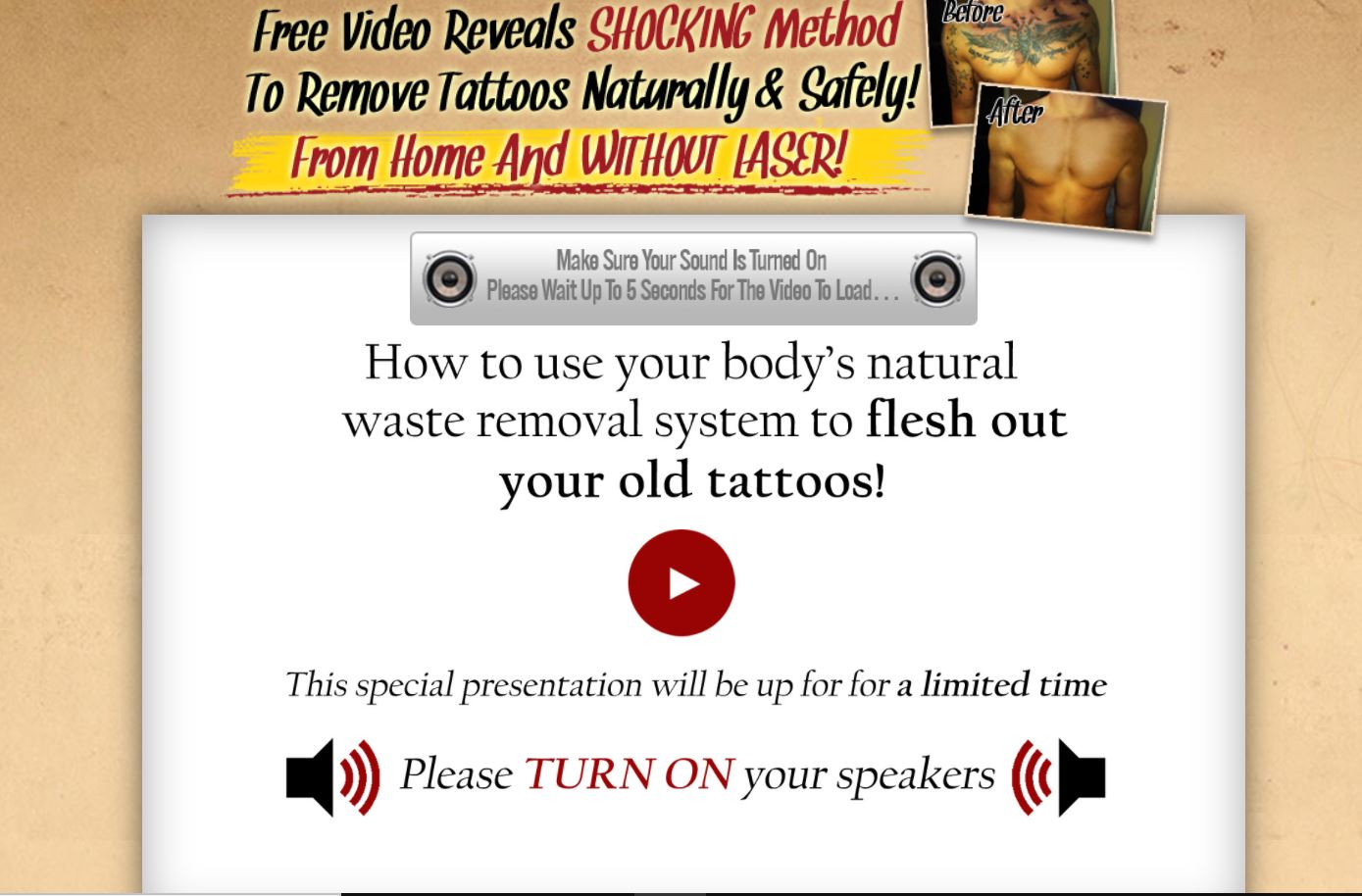 Laserless Tattoo remover video