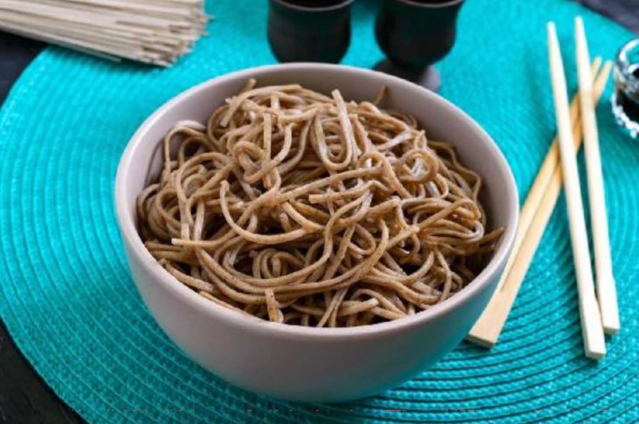 Ginger Salmon and Soba Noodle. Stir-Fry