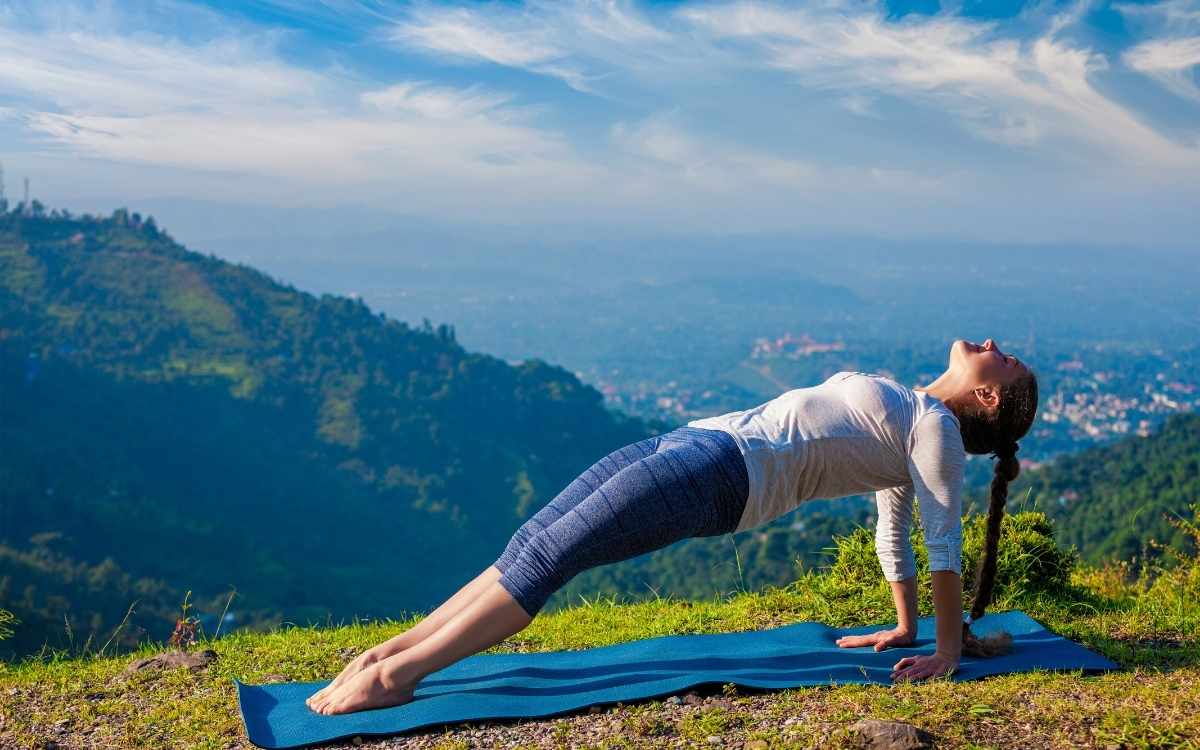 Woman Doing Hatha Yoga