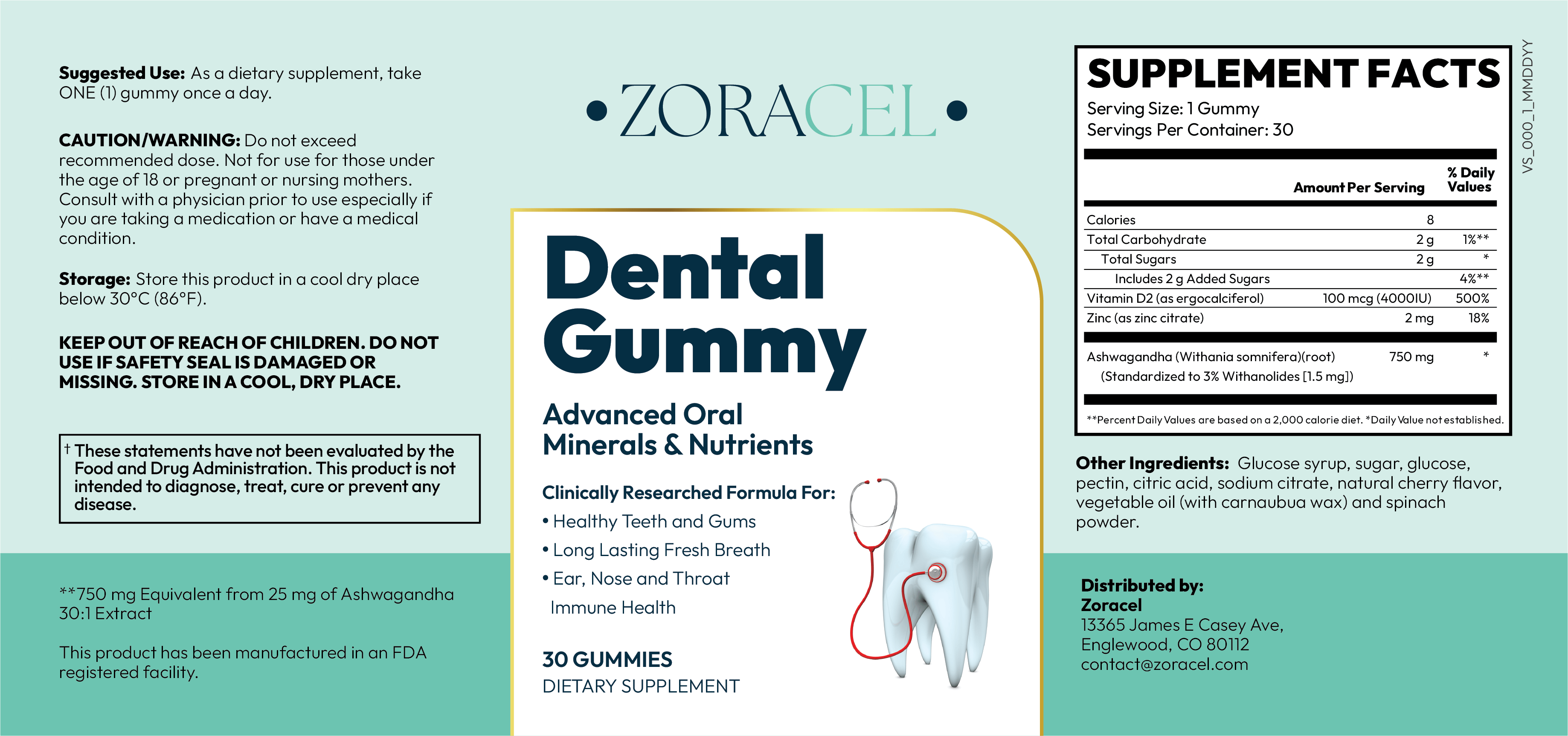 Zoracel Gummy's Formulation and Key Ingredients