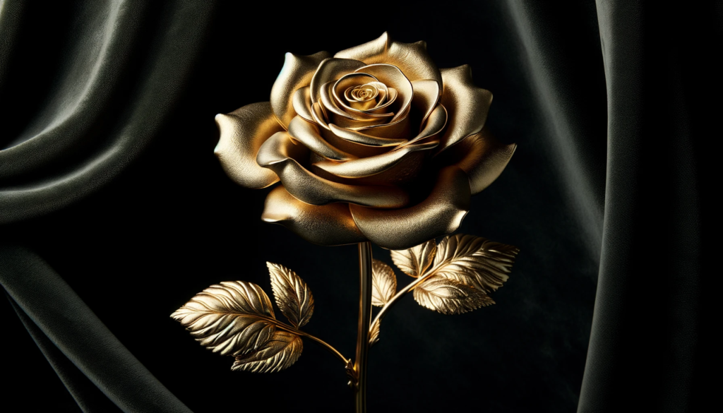 Real Roses Dipped In 24k Gold