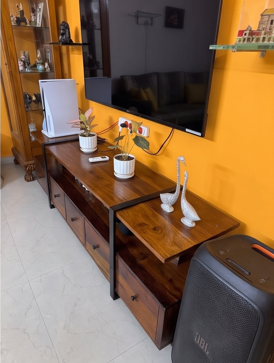 VEER LAXMI Sheesham Wood TV Unit